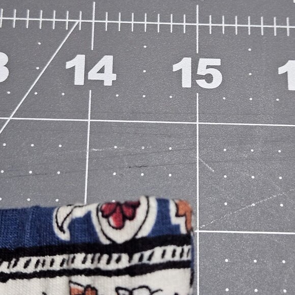 Bohemian Gypsie Hippie Midi Skirt Red Blue Floral Stripe Stretchy Women's Med - Picture 8 of 15